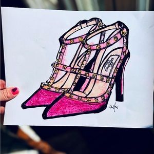 Watercolor and ink painting print 8.5x11in signed and numbered by me the artist